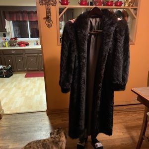 Black mink coat